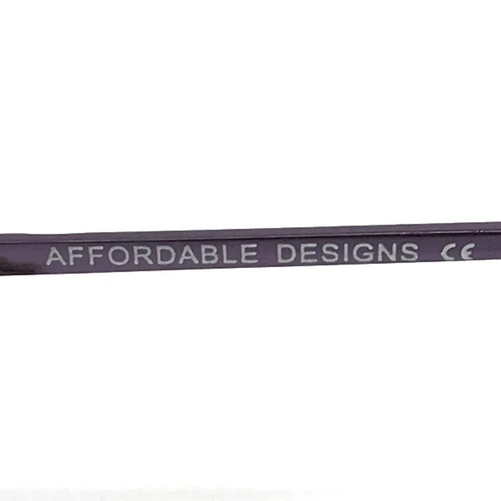 Affordable Designs Eyeglasses Frames AGNES LILAC Purple Round Wire Rim 52-18-135
